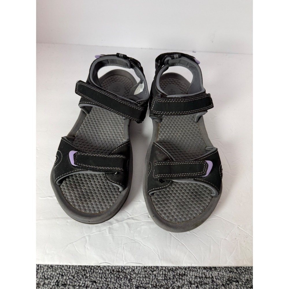 Khombu Womens Sport Sandalsโ Black Grey Purple Strappy Hiking Shoes Size 10M
